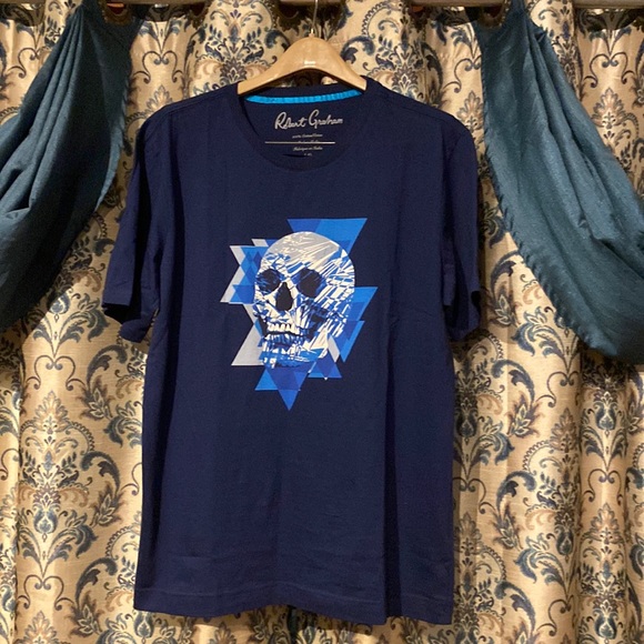 Robert Graham Men’s tee shirt L Navy - Picture 1 of 5